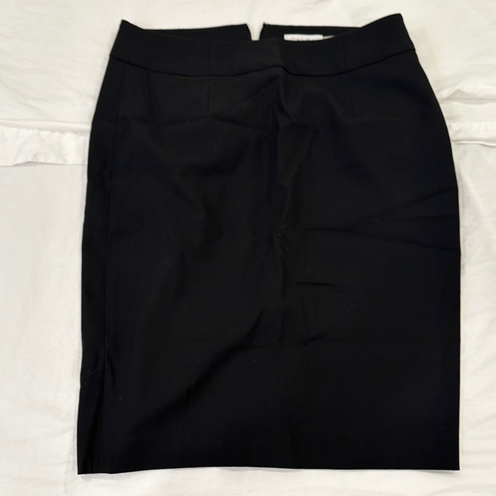 Calvin Klein Black Knee-Length Pencil Skirt with Slit